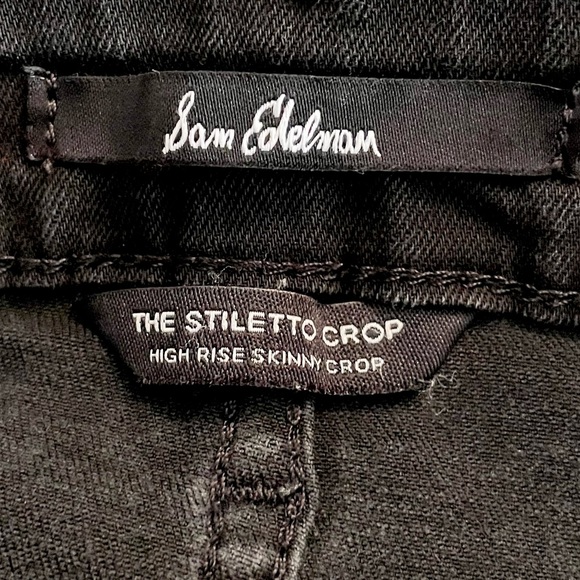 Black Cropped Skinny Jeans - Picture 3 of 4